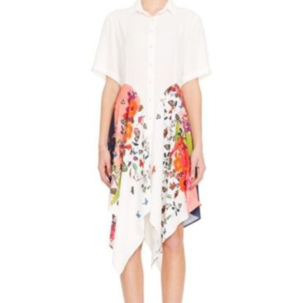 CLOVER CANYON Handkerchief Shirt Dress White Size S